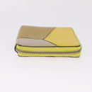 LOEWE Puzzle Anagram Wallet Leather Yellow Silver Auth 207366-7