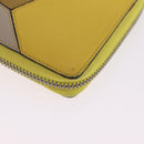 LOEWE Puzzle Anagram Wallet Leather Yellow Silver Auth 207366-9