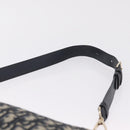 Christian Dior Trotter Canvas Oblique Shoulder Bag Navy Gold Auth 207367SAV-10