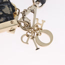 Christian Dior Trotter Canvas Oblique Shoulder Bag Navy Gold Auth 207367SAV-19