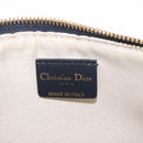 Christian Dior Trotter Canvas Oblique Shoulder Bag Navy Gold Auth 207367SAV-21