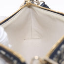 Christian Dior Trotter Canvas Oblique Shoulder Bag Navy Gold Auth 207367SAV-23