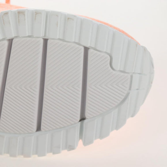 LOUIS VUITTON VNR Sneakers Knitted Fabrics Size 6 1/2 Orange LV Auth 207371M