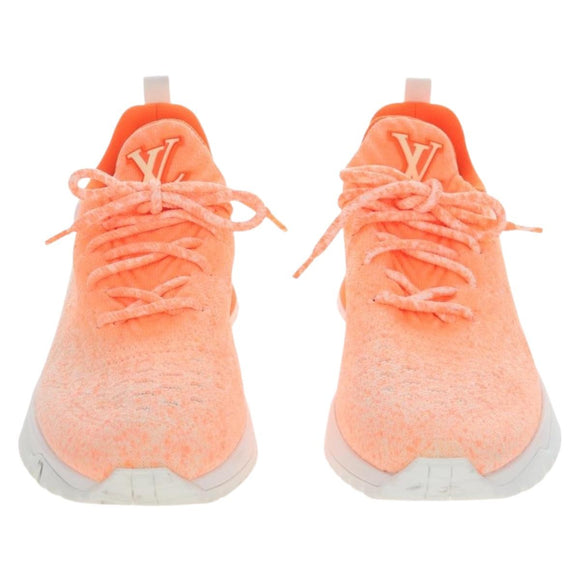LOUIS VUITTON VNR Sneakers Knitted Fabrics Size 6 1/2 Orange LV Auth 207371M
