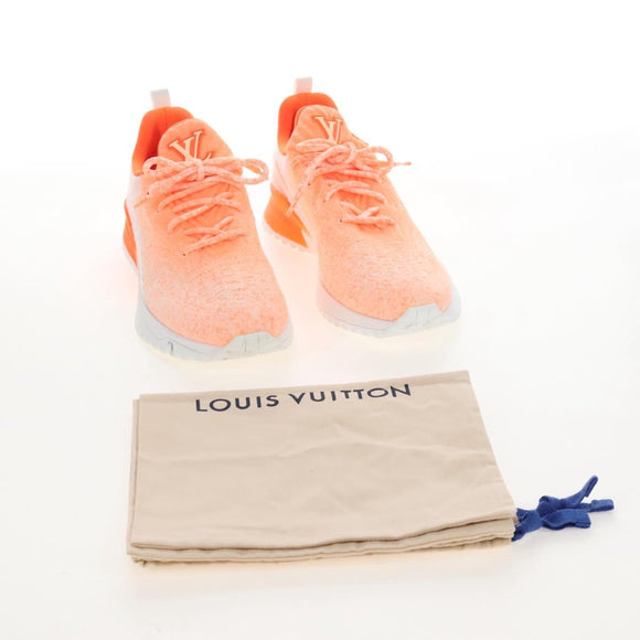 LOUIS VUITTON VNR Sneakers Knitted Fabrics Size 6 1/2 Orange LV Auth 207371M