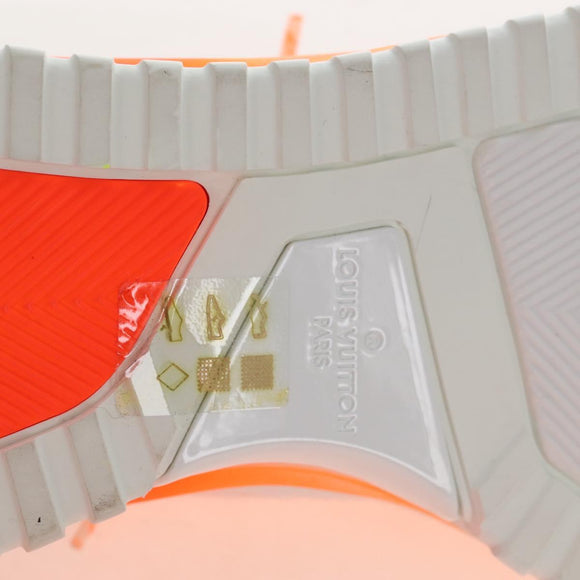 LOUIS VUITTON VNR Sneakers Knitted Fabrics Size 6 1/2 Orange LV Auth 207371M