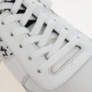 LOUIS VUITTON Sneakers Leather Size 7 White LV Auth 207372M-10