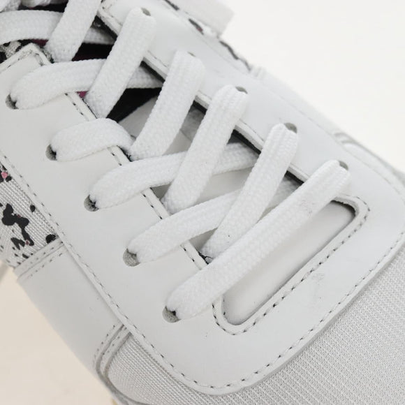 LOUIS VUITTON Sneakers Leather Size 7 White LV Auth 207372M
