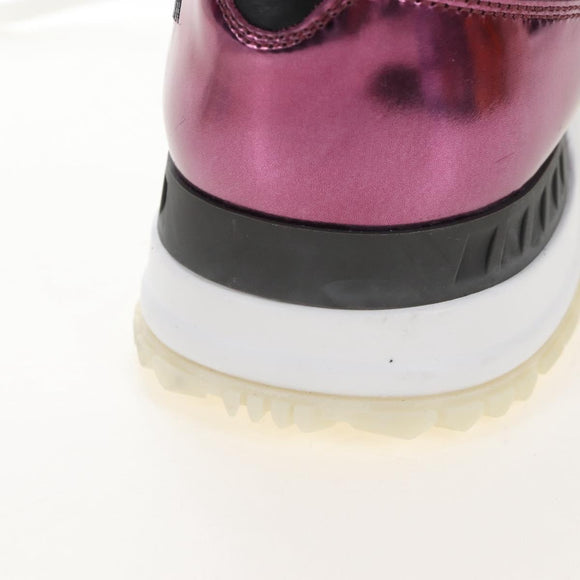 LOUIS VUITTON Sneakers Leather Size 7 White LV Auth 207372M