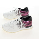 LOUIS VUITTON Sneakers Leather Size 7 White LV Auth 207372M-4