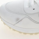 LOUIS VUITTON Sneakers Leather Size 7 White LV Auth 207372M-5