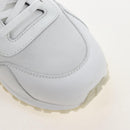 LOUIS VUITTON Sneakers Leather Size 7 White LV Auth 207372M-8