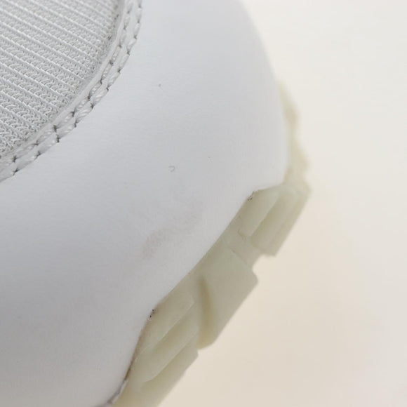 LOUIS VUITTON Sneakers Leather Size 7 White LV Auth 207372M