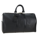 LOUIS VUITTON Epi Keepall 50 Boston Bag Black M42962 LV Auth 207377V-1