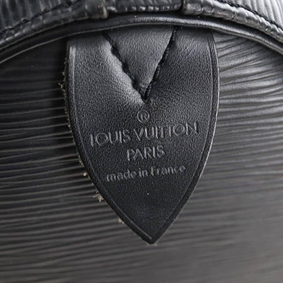 LOUIS VUITTON Epi Keepall 50 Boston Bag Black M42962 LV Auth 207377V