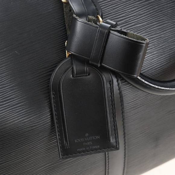LOUIS VUITTON Epi Keepall 50 Boston Bag Black M42962 LV Auth 207377V