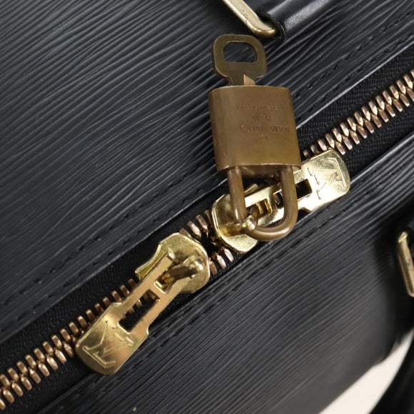 LOUIS VUITTON Epi Keepall 50 Boston Bag Black M42962 LV Auth 207377V