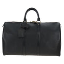 LOUIS VUITTON Epi Keepall 50 Boston Bag Black M42962 LV Auth 207377V-2