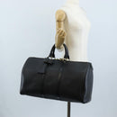 LOUIS VUITTON Epi Keepall 50 Boston Bag Black M42962 LV Auth 207377V-22