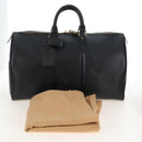 LOUIS VUITTON Epi Keepall 50 Boston Bag Black M42962 LV Auth 207377V-23