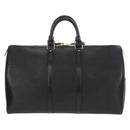 LOUIS VUITTON Epi Keepall 50 Boston Bag Black M42962 LV Auth 207377V-3