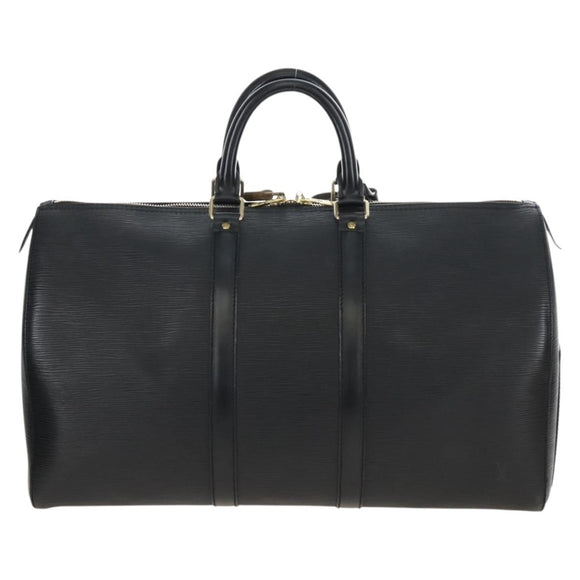 LOUIS VUITTON Epi Keepall 50 Boston Bag Black M42962 LV Auth 207377V