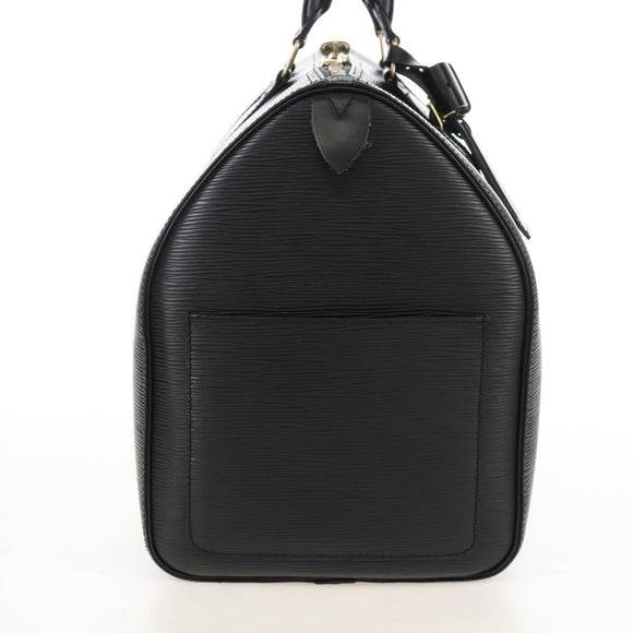 LOUIS VUITTON Epi Keepall 50 Boston Bag Black M42962 LV Auth 207377V