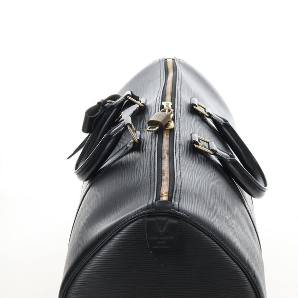 LOUIS VUITTON Epi Keepall 50 Boston Bag Black M42962 LV Auth 207377V