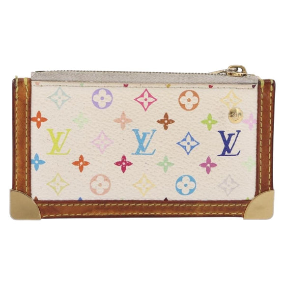 LOUIS VUITTON Monogram Multicolor Pochette Cles Coin Purse M92655 LV Auth 207381