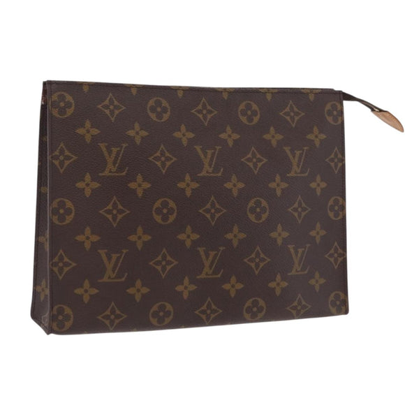 LOUIS VUITTON Monogram Poche Toilette 26 Pouch M47542 LV Auth 207382