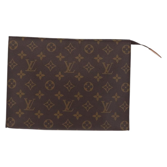 LOUIS VUITTON Monogram Poche Toilette 26 Pouch M47542 LV Auth 207382