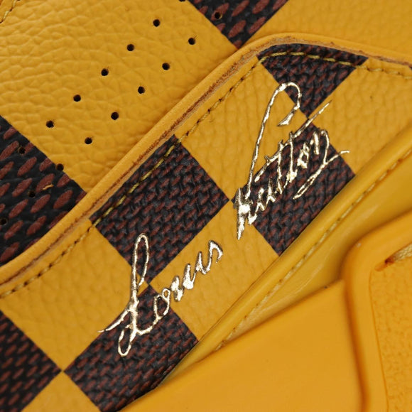 LOUIS VUITTON LV Trainer Shoes Leather Size 3 Yellow LV Auth 207384M