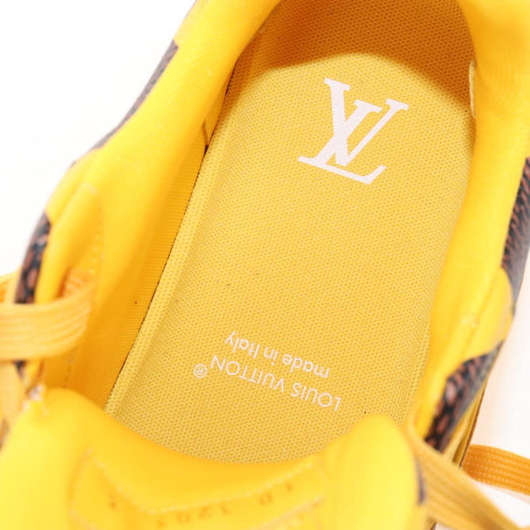 LOUIS VUITTON LV Trainer Shoes Leather Size 3 Yellow LV Auth 207384M