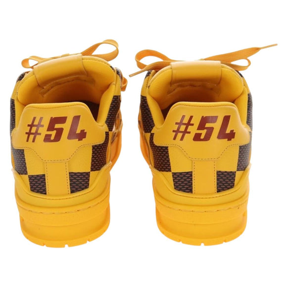 LOUIS VUITTON LV Trainer Shoes Leather Size 3 Yellow LV Auth 207384M