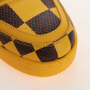 LOUIS VUITTON LV Trainer Shoes Leather Size 3 Yellow LV Auth 207384M-7