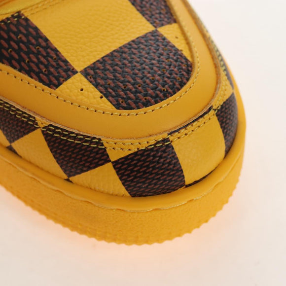 LOUIS VUITTON LV Trainer Shoes Leather Size 3 Yellow LV Auth 207384M