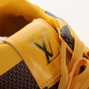 LOUIS VUITTON LV Trainer Shoes Leather Size 3 Yellow LV Auth 207384M-9