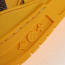 LOUIS VUITTON LV Trainer Shoes Leather Size 2 1/2 Yellow LV Auth 207385M-12