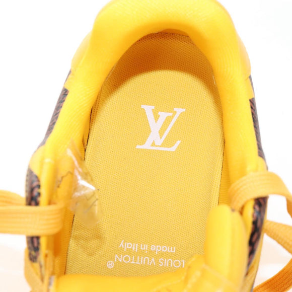 LOUIS VUITTON LV Trainer Shoes Leather Size 2 1/2 Yellow LV Auth 207385M