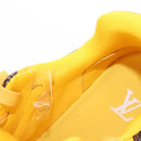 LOUIS VUITTON LV Trainer Shoes Leather Size 2 1/2 Yellow LV Auth 207385M-18