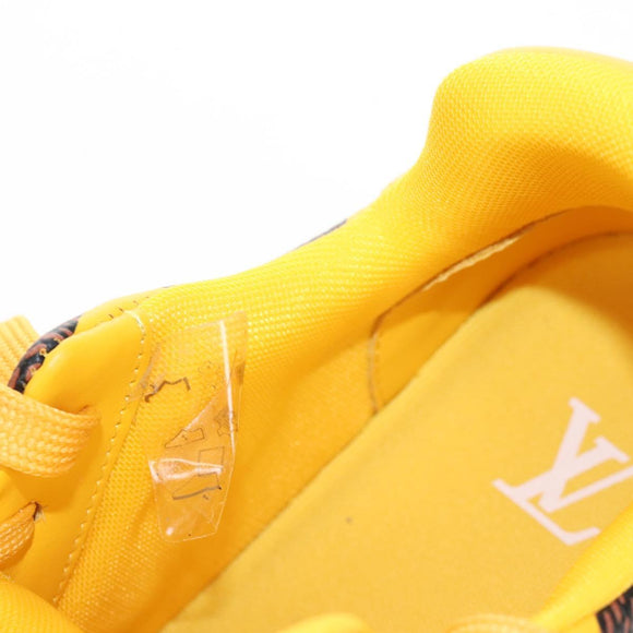 LOUIS VUITTON LV Trainer Shoes Leather Size 2 1/2 Yellow LV Auth 207385M