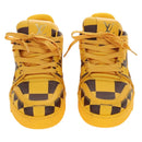 LOUIS VUITTON LV Trainer Shoes Leather Size 2 1/2 Yellow LV Auth 207385M-2