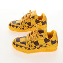 LOUIS VUITTON LV Trainer Shoes Leather Size 2 1/2 Yellow LV Auth 207385M-4