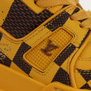 LOUIS VUITTON LV Trainer Shoes Leather Size 2 1/2 Yellow LV Auth 207385M-8