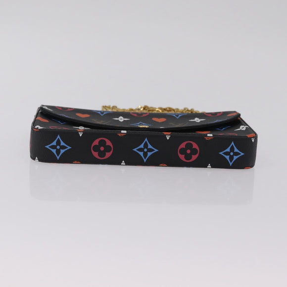 LOUIS VUITTON Monogram Game On Pochette ferry Bag Black M80232 LV Auth 207387SAM