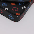 LOUIS VUITTON Monogram Game On Pochette ferry Bag Black M80232 LV Auth 207387SAM-12