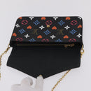 LOUIS VUITTON Monogram Game On Pochette ferry Bag Black M80232 LV Auth 207387SAM-16