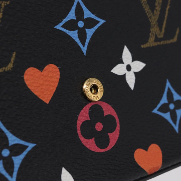 LOUIS VUITTON Monogram Game On Pochette ferry Bag Black M80232 LV Auth 207387SAM