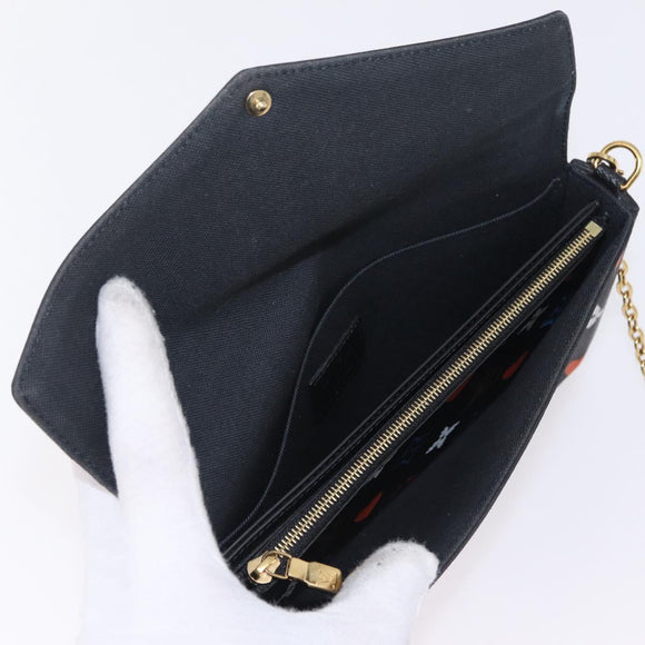 LOUIS VUITTON Monogram Game On Pochette ferry Bag Black M80232 LV Auth 207387SAM