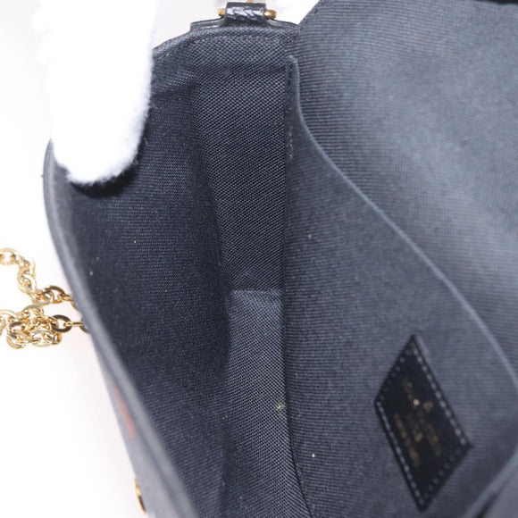 LOUIS VUITTON Monogram Game On Pochette ferry Bag Black M80232 LV Auth 207387SAM